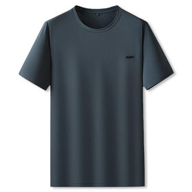 【冰丝】【DPF】大依优型大码短袖T恤夏季运动休闲圆领半袖男士冰丝薄款汗衫肥佬上衣胖子