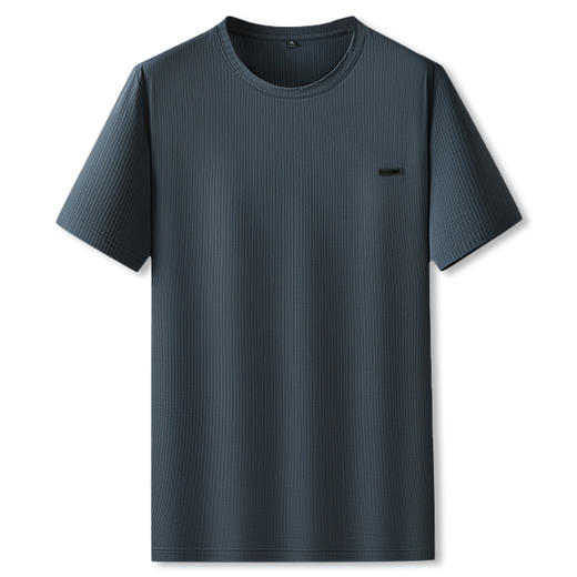 【冰丝】【DPF】大依优型大码短袖T恤夏季运动休闲圆领半袖男士冰丝薄款汗衫肥佬上衣胖子 商品图0