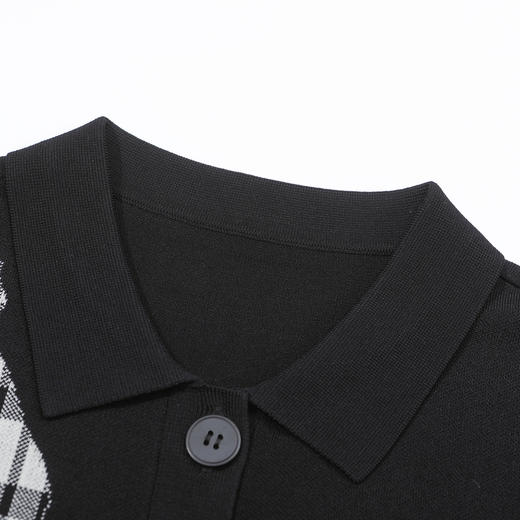 谜底针织连衣裙短袖女2025夏季新品复古文艺修身中长裙252MZ0886 商品图3