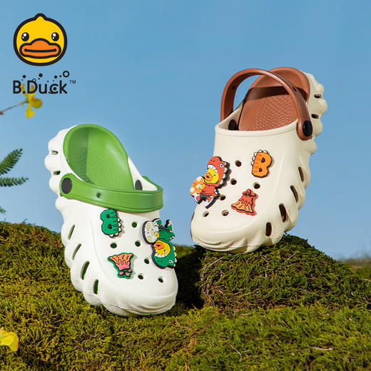 bduck小黄鸭家居鞋夏季儿童凉拖鞋洞洞鞋30-40 B1515921 商品图0