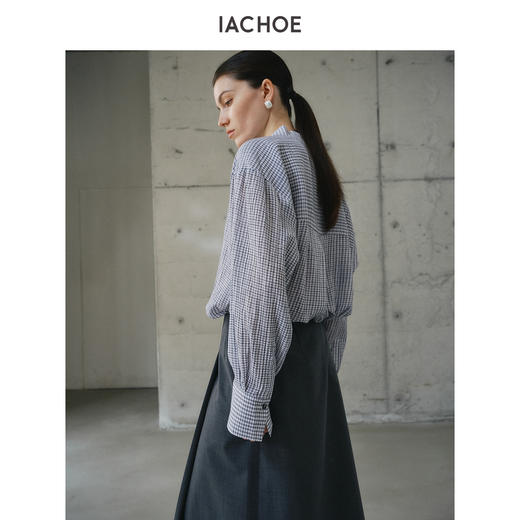 棉仓3621504019-IACHOE花边门襟衬衫 商品图1