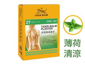 【香港直邮】肌肉疲劳疼痛扭伤挫伤 正品虎标〈绿色〉冷感镇痛药布(27片装)