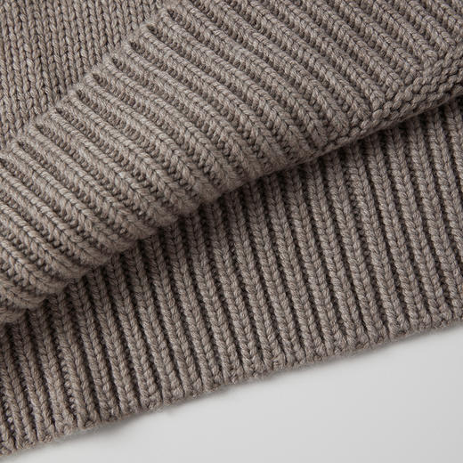 ROMI STUDIO“经典回归”腔调穿搭羊毛混纺圆领浅驼色毛衣23AWWM285 商品图3