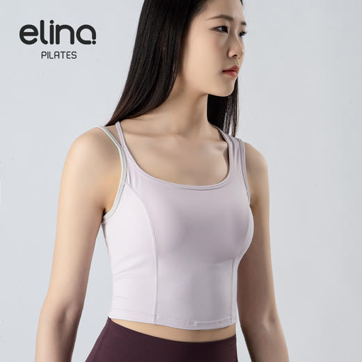 一恋•普拉提 2025春季新款一体杯空气感Air运动背心修身瑜伽背心EMM016 商品图4