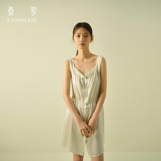 “无”色纯净』桑罗无袖吊带裙短款夏季新品简约高级感 商品图4