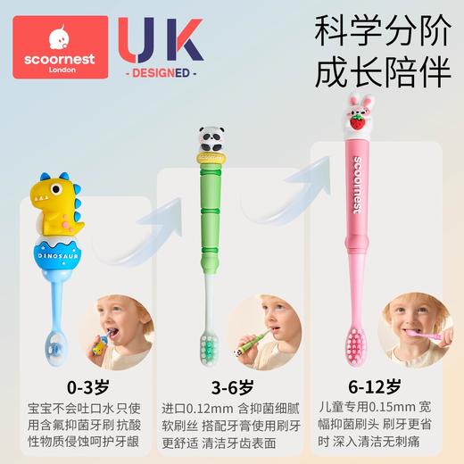 科巢儿童软毛牙刷宝宝0-1-3到6-12岁以上牙膏婴儿婴幼儿乳牙小孩 商品图1