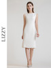LIZZY夏季百搭简约气质通勤醋酸小鱼尾无袖连衣裙8134 商品缩略图0