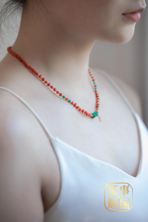 【茱事顺俪】18K黄金天然红项链 商品图5