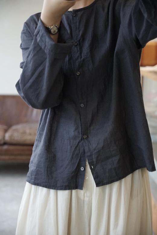 elsa esturgie 圆领长袖纽扣衬衫 商品图0