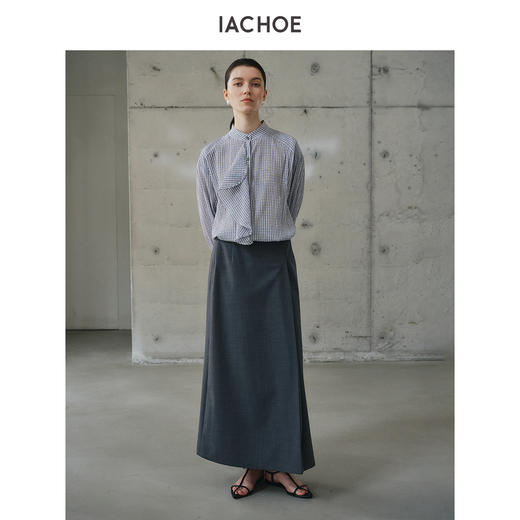 棉仓3621504019-IACHOE花边门襟衬衫 商品图0