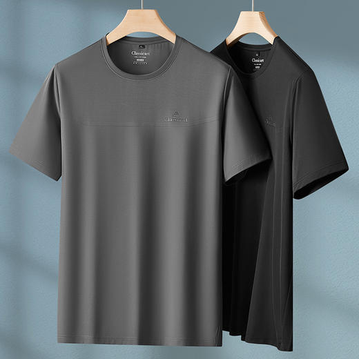 【速干】【DPF】大依优型大码短袖T恤圆领速干透气半袖体恤加大运动休闲汗衫胖子宽松夏装男士上衣 商品图3