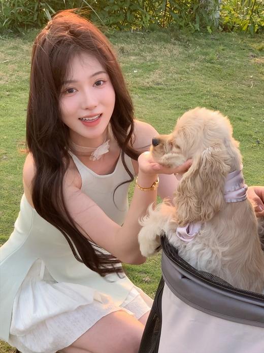 现货  清甜少女 轻法式氛围感 收腰开叉设计背心+阔腿裤 商品图2