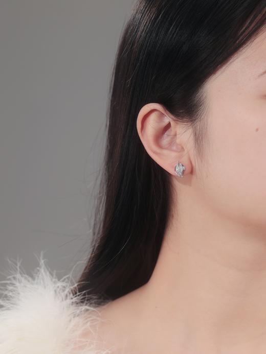 卡蒂罗/KADER 森系小树叶耳钉 清新小众镂空叶片设计纯银养耳洞耳饰 春夏百搭睡觉免摘简约时尚#好运配饰 商品图3