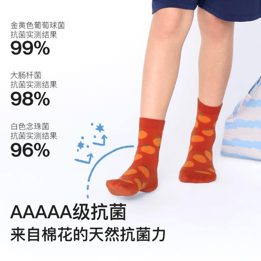 likeuu儿童袜子男女中大童小番茄纯棉抗菌中筒袜夏薄a类防臭透气ZY 商品图3