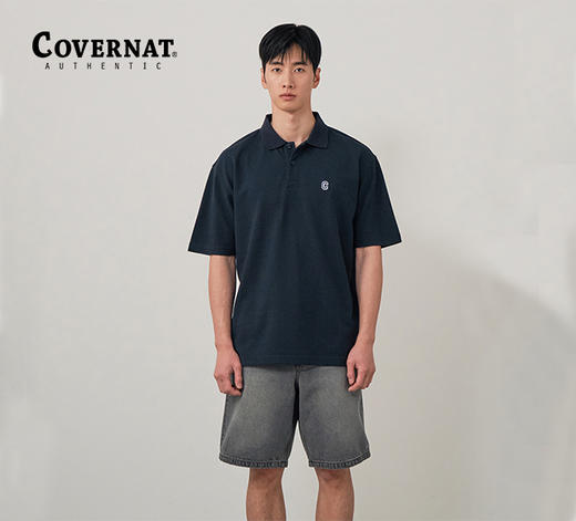 Covernat夏季短袖polo衫T恤上衣简约小C潮牌休闲上衣CO2302ST17 商品图3