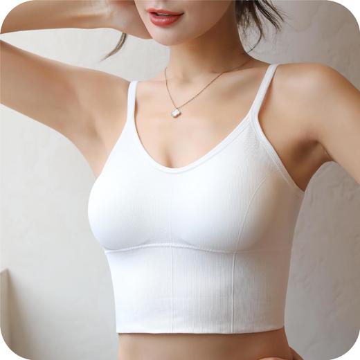 买一送一卡卡大U美背吊带u型网红收腹背心女夏内搭打底带胸垫小吊带外穿小背 商品图2