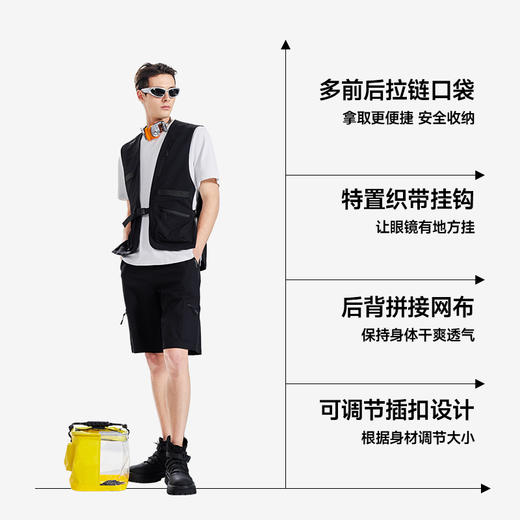素湃Supield户外钓鱼马甲男防泼水凉感耐磨背心多功能马夹外套 商品图1