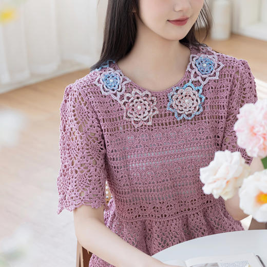 苏苏姐家古风蕾丝套头衫手工DIY编织钩针毛线团上衣材料包 商品图3