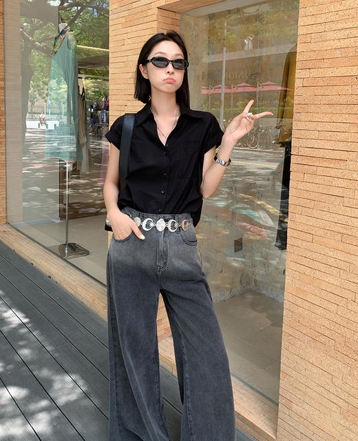 【出游好搭子！极简风小飞袖衬衫】清凉舒适 罗马假日赫本小飞袖 商品图5