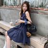 西遇无袖背心连衣裙女夏季新款背后设计感A字圆领法式裙子SS050554 商品缩略图3