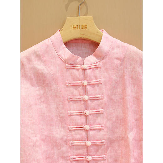 【抖音专属】立领小衫（23710155-粉米） 商品图2