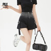 P&X设计师女装 高腰外穿休闲显瘦牛仔短裤 825227178 黑灰 商品缩略图0