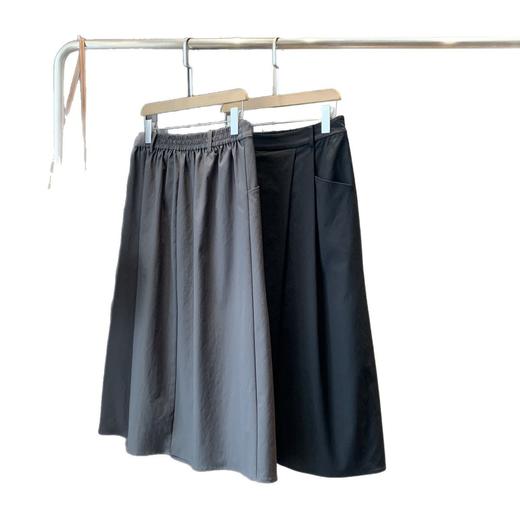 科技抗皱！2025工装风纸折裙休闲通勤褶皱A字松紧高腰显瘦八分裙新款！ 商品图4