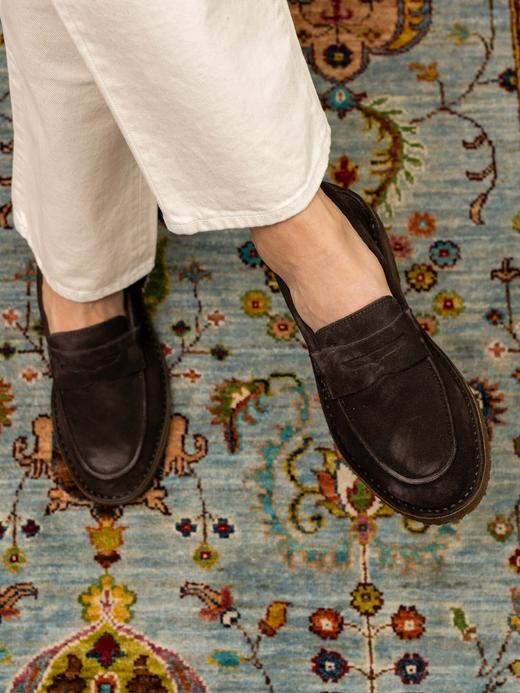 Astorflex 棕色麂皮乐福 商品图5