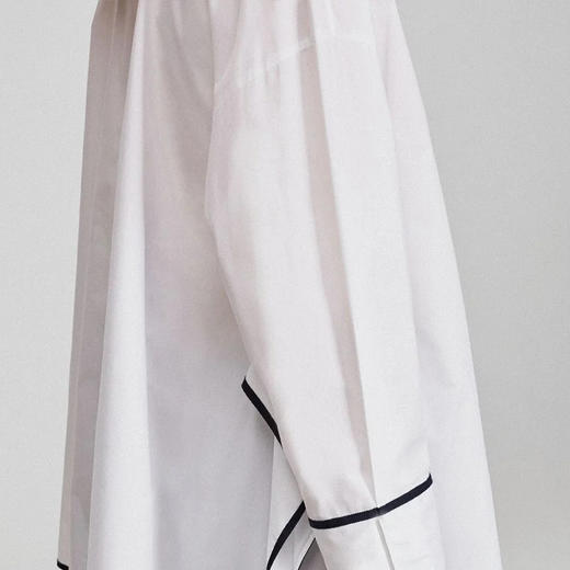 CHCH女士奢华衬衫2025春夏通勤时尚刺绣线条宽松衬衫简单舒适 商品图2