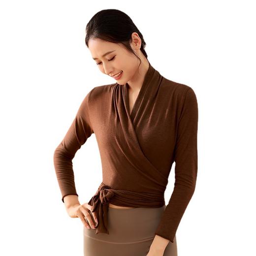 美愫新款瑜伽服上衣女罩衫长袖外搭绑带修身休闲时尚健身运动上衣 商品图4
