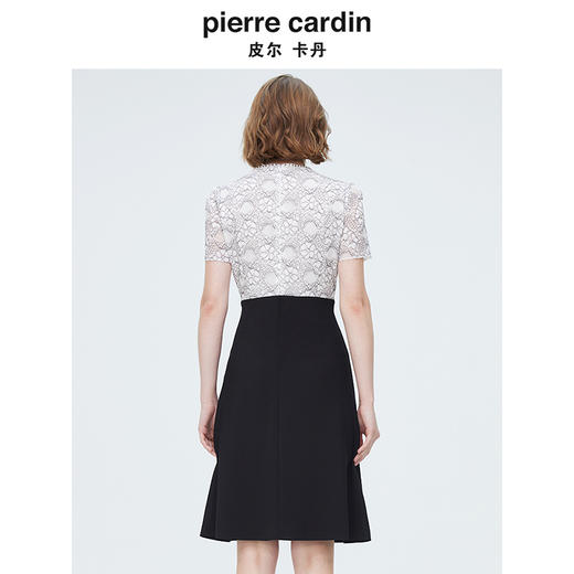 皮尔卡丹女装AB配知性修身蕾丝连衣裙P4226D4058W3 商品图2