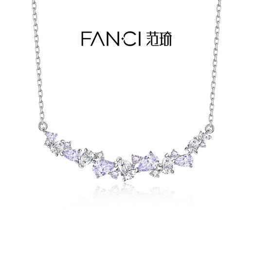 【明星同款】FANCI范琦紫藤微笑项链温柔紫女小众轻奢高级感锁骨链 商品图0