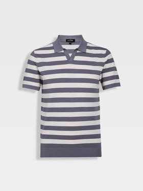 callisto紫色经典海军条纹T恤