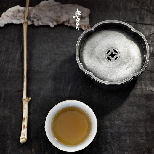 娜家海棠建水 中式复古手工锡制储水式250ml 商品图2