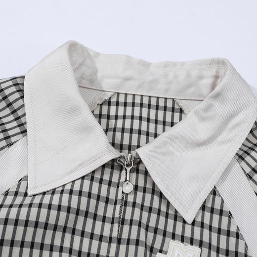 谜底连衣裙五分袖女2025夏季新品复古风通勤格纹中长裙252ML0677 商品图3