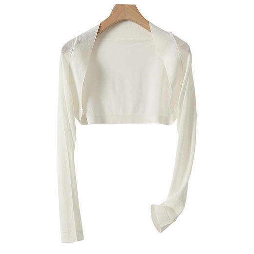 2025夏季短款开衫女薄空调衫小披肩外搭长袖外套针织衫女装夏 商品图4