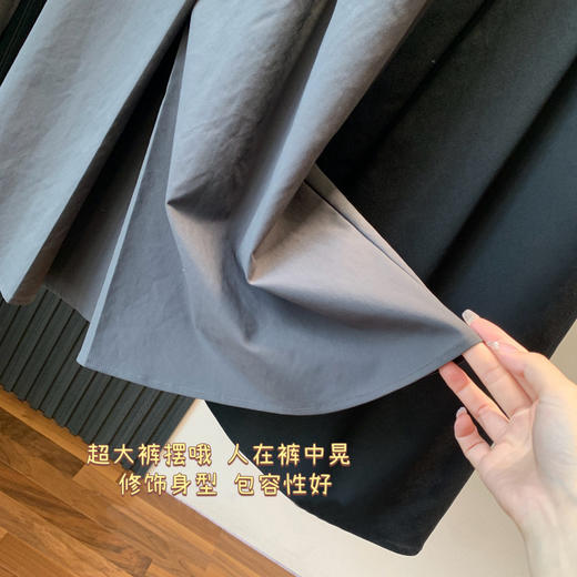 科技抗皱！2025工装风纸折裙休闲通勤褶皱A字松紧高腰显瘦八分裙新款！ 商品图3