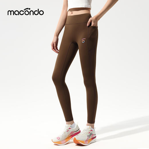 马孔多女子紧身长裤 腰部科技夹芯层 速干 凉感 抑菌 三口袋 防汗后兜 商品图2
