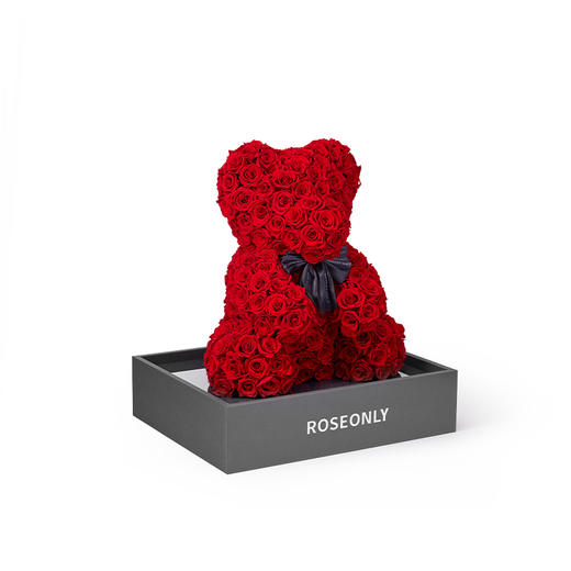 【告白神器】ROSEONLY诺誓 高端定制 永生玫瑰 玫瑰公仔 玫瑰熊 20cm 30cm 60cm 120cm  定制款 送女友爱人礼物 商品图8