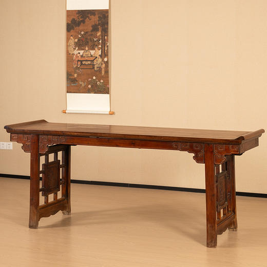 清 黄花梨夹头榫拐子纹翘头案 商品图4