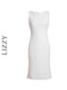 LIZZY夏季百搭简约气质通勤醋酸小鱼尾无袖连衣裙8134 商品缩略图6
