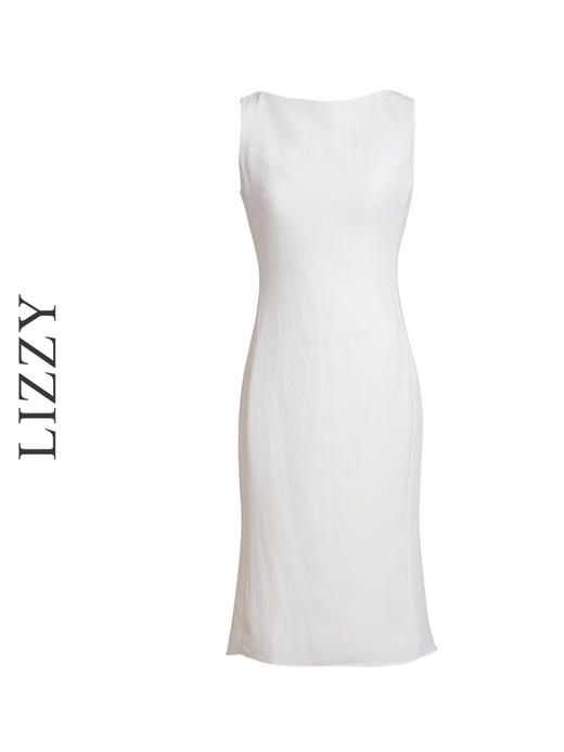 LIZZY夏季百搭简约气质通勤醋酸小鱼尾无袖连衣裙8134 商品图6