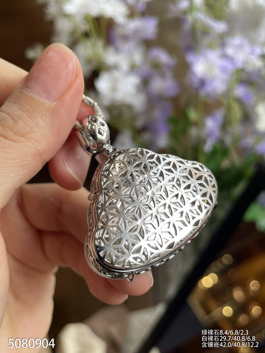 玻璃种白佛公吊坠【5080904】具体价格微信咨询 商品图8