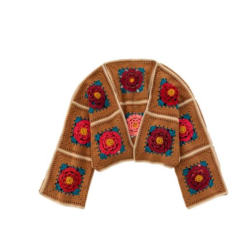 苏苏姐家牡丹拼花外套半裙套装手工diy编织钩针毛线团衣服材料包 商品图4