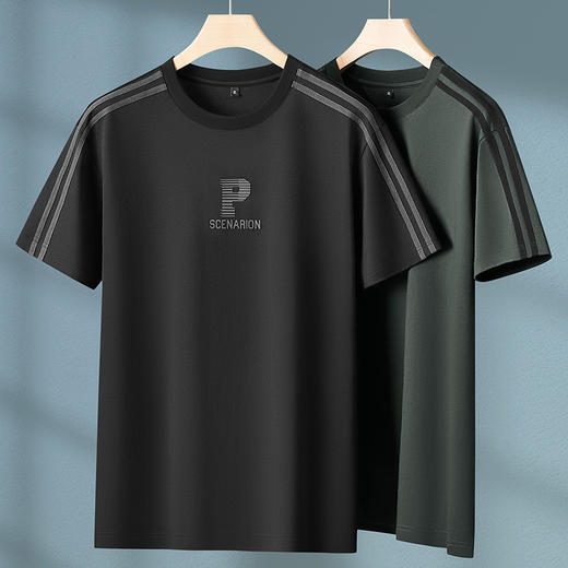 【DPF】大依优型大码男装短袖T恤时尚圆领潮流半袖体恤夏季新款胖子宽松休闲上衣男士 商品图1