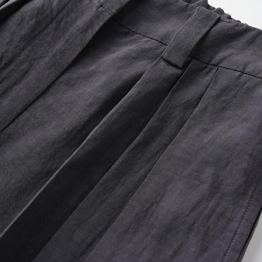 ROMI STUDIO“自然惬意”亚麻混纺洗水肌理感直筒休闲裤24SSK1055 商品图1