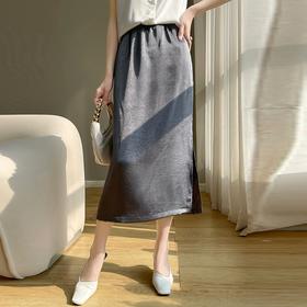 冰丝半身裙夏季新款女装暗花高腰气质显瘦短裙2025裙子女士服饰女