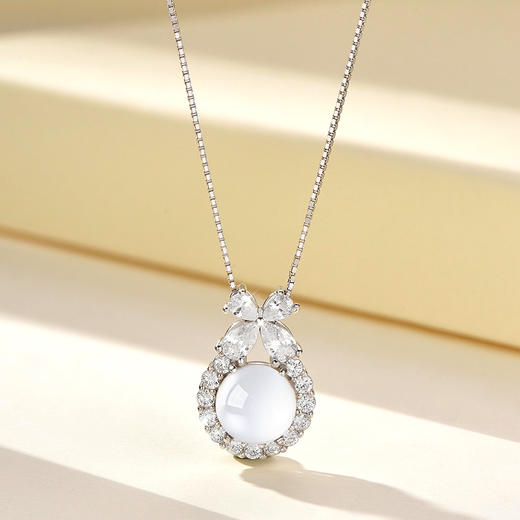 卡蒂罗/KADER 在逃公主祝福四叶草项链 新中式国潮甜美可爱古典气质可调节锁骨链 甜心蝴蝶结满镶闪钻#好运 商品图5