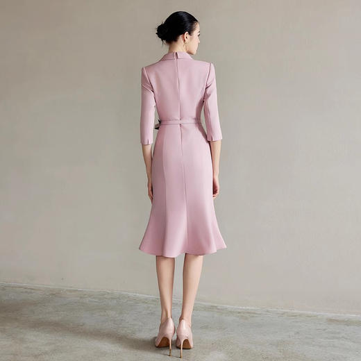 IWY/法式名媛七分袖连衣裙女新款收腰包臀鱼尾裙职业套裙Q1272 商品图4