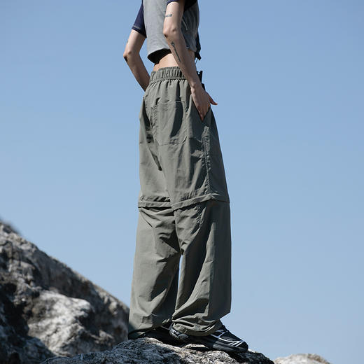 2025夏季薄 款工装裤可拆卸宽松运动休闲裤（男女同款） 商品图5